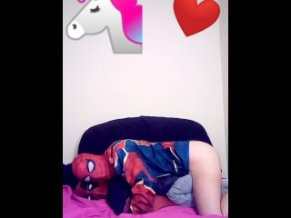Spiderman fucks homemade sex doll of Deadpool I put a Fleshlight in his bum