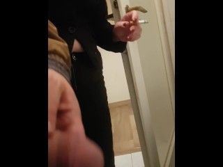 Teacher helps boy to pee